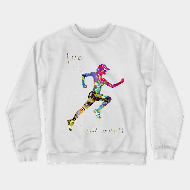 Run Crewneck Sweatshirt by erzebeth